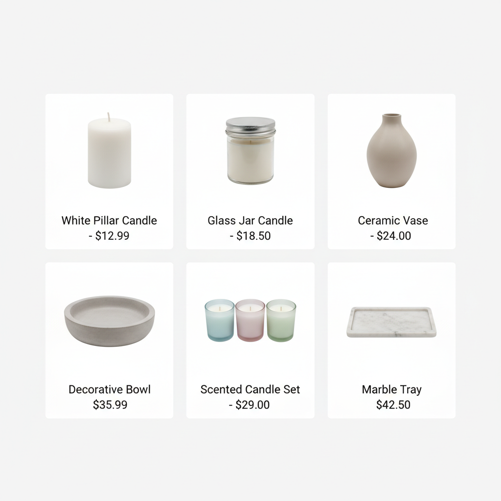 Before: Basic e-commerce product photos